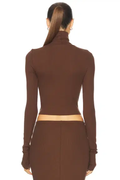 ÉTERNE Cropped Fitted Turtleneck Top | Thumbnail 3 ÉTERNE Cropped Fitted Turtleneck Top | Thumbnail 3