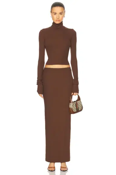 ÉTERNE Cropped Fitted Turtleneck Top | Thumbnail 4 ÉTERNE Cropped Fitted Turtleneck Top | Thumbnail 4