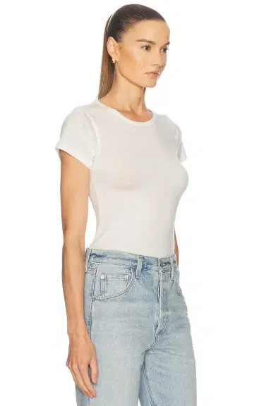ÉTERNE Fitted Crewneck Short Sleeve T-Shirt | Thumbnail 2 ÉTERNE Fitted Crewneck Short Sleeve T-Shirt | Thumbnail 2