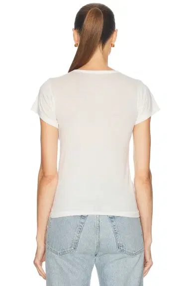 ÉTERNE Fitted Crewneck Short Sleeve T-Shirt | Thumbnail 3 ÉTERNE Fitted Crewneck Short Sleeve T-Shirt | Thumbnail 3