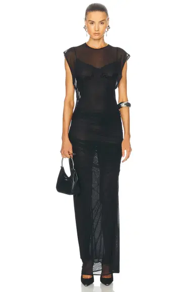 Jean Paul Gaultier Velvet Flock Long Dress | Thumbnail 1 Jean Paul Gaultier Velvet Flock Long Dress | Thumbnail 1