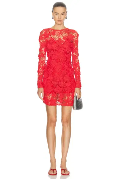 AKNVAS for FWRD Cece Crochet Mini Dress | Thumbnail 1 AKNVAS for FWRD Cece Crochet Mini Dress | Thumbnail 1