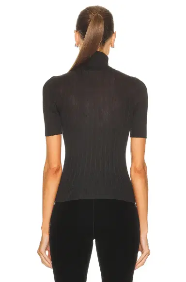Saint Laurent Short Sleeve Turtleneck Sweater | Thumbnail 4 Saint Laurent Short Sleeve Turtleneck Sweater | Thumbnail 4