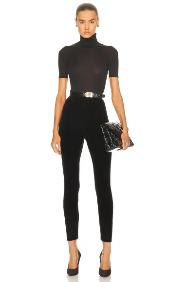 Saint Laurent Short Sleeve Turtleneck Sweater | Thumbnail 5 Saint Laurent Short Sleeve Turtleneck Sweater | Thumbnail 5