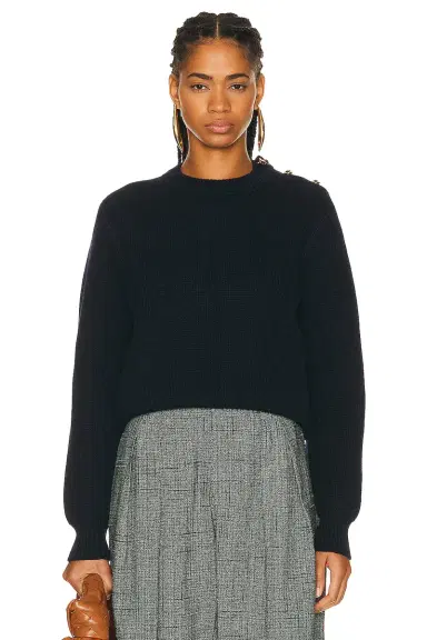 Bottega Veneta Dry Wool Rib Sweater | Thumbnail 1 Bottega Veneta Dry Wool Rib Sweater | Thumbnail 1