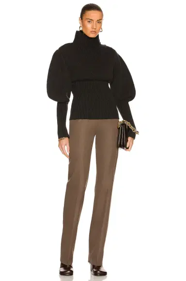 Bottega Veneta Wool Exaggerated Sleeves Sweater | Thumbnail 4 Bottega Veneta Wool Exaggerated Sleeves Sweater | Thumbnail 4