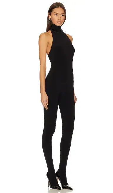 Norma Kamali X Revolve Halter Turtle Catsuit With Footsie | Thumbnail 2 Norma Kamali X Revolve Halter Turtle Catsuit With Footsie | Thumbnail 2