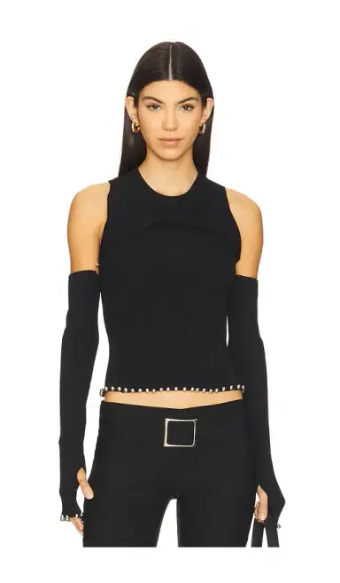 PRIVATE POLICY Twist Front Knit Top | Thumbnail 1 PRIVATE POLICY Twist Front Knit Top | Thumbnail 1