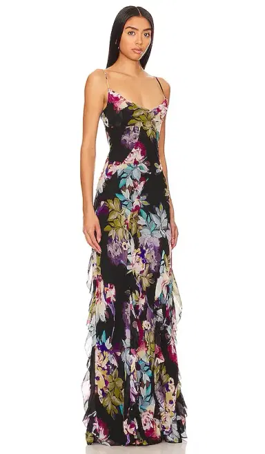 NICHOLAS Kamila Ruffle Cowl Gown | Thumbnail 2 NICHOLAS Kamila Ruffle Cowl Gown | Thumbnail 2