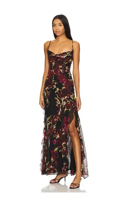 NICHOLAS Kamila Ruffle Cowl Gown | Thumbnail 2 NICHOLAS Kamila Ruffle Cowl Gown | Thumbnail 2