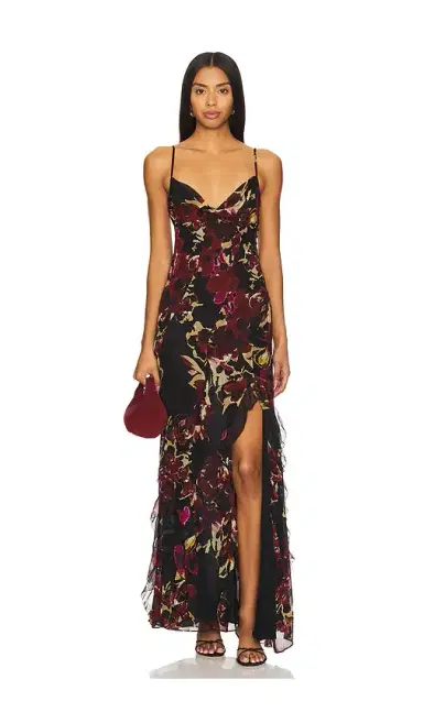 NICHOLAS Kamila Ruffle Cowl Gown | Thumbnail 1 NICHOLAS Kamila Ruffle Cowl Gown | Thumbnail 1