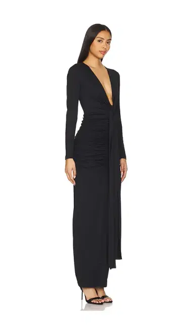 Susana Monaco Tie Gathered Long Sleeve Dress | Thumbnail 2 Susana Monaco Tie Gathered Long Sleeve Dress | Thumbnail 2