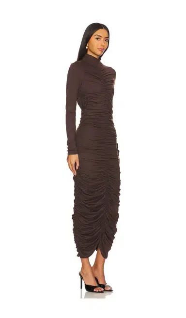 susana monaco Mock Gathered Long Sleeve Dress | Thumbnail 2 susana monaco Mock Gathered Long Sleeve Dress | Thumbnail 2