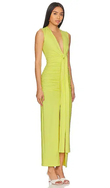 susana monaco Tie Front Gathered Dress | Thumbnail 2 susana monaco Tie Front Gathered Dress | Thumbnail 2