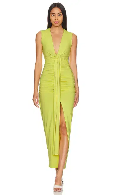 susana monaco Tie Front Gathered Dress | Thumbnail 1 susana monaco Tie Front Gathered Dress | Thumbnail 1