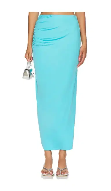 Susana Monaco Solid Side Gathered Slit Skirt | Thumbnail 2 Susana Monaco Solid Side Gathered Slit Skirt | Thumbnail 2