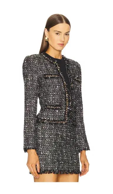 Generation Love Serena Chain Tweed Blazer | Thumbnail 2 Generation Love Serena Chain Tweed Blazer | Thumbnail 2