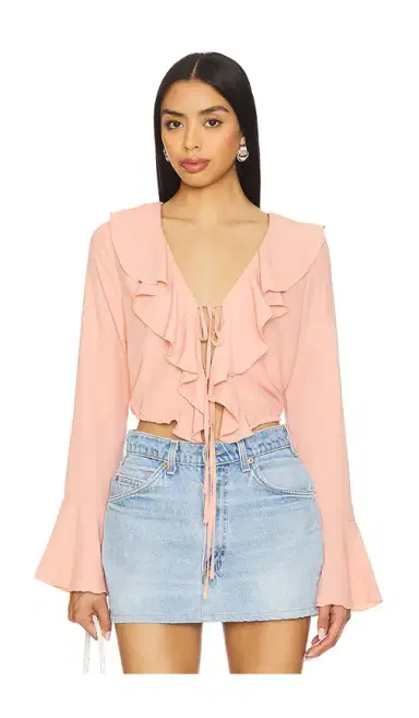 MORE TO COME Denise Ruffle Tie Top | Thumbnail 1 MORE TO COME Denise Ruffle Tie Top | Thumbnail 1