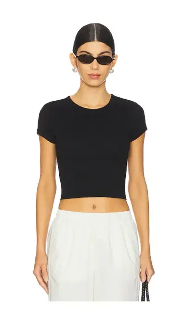 ENZA COSTA Supima Baby Cropped Tee | Thumbnail 1 ENZA COSTA Supima Baby Cropped Tee | Thumbnail 1
