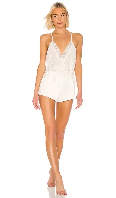 Flora Nikrooz Genevive Charmeuse Lace Romper | Thumbnail 1 Flora Nikrooz Genevive Charmeuse Lace Romper | Thumbnail 1