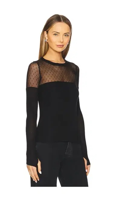 Michael Lauren Herbert 1/2 Lace Top | Thumbnail 2 Michael Lauren Herbert 1/2 Lace Top | Thumbnail 2