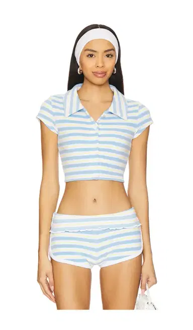 Frankies Bikinis Laurel Button Up Top | Thumbnail 1 Frankies Bikinis Laurel Button Up Top | Thumbnail 1