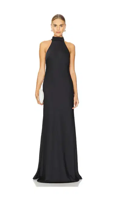 Misha Evianna Satin Gown | Thumbnail 2 Misha Evianna Satin Gown | Thumbnail 2