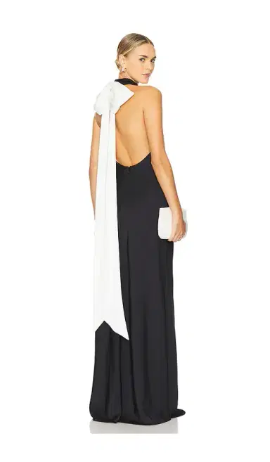 Misha Evianna Satin Gown | Thumbnail 1 Misha Evianna Satin Gown | Thumbnail 1