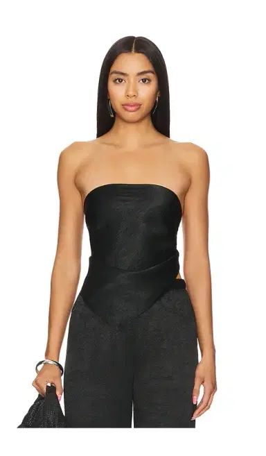 Enza Costa Textured Satin Scarf Top | Thumbnail 1 Enza Costa Textured Satin Scarf Top | Thumbnail 1