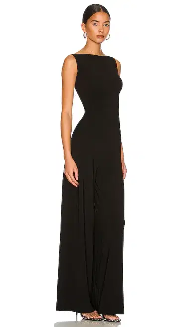 Norma Kamali Sleeveless X Straight Leg Jumpsuit | Thumbnail 2 Norma Kamali Sleeveless X Straight Leg Jumpsuit | Thumbnail 2