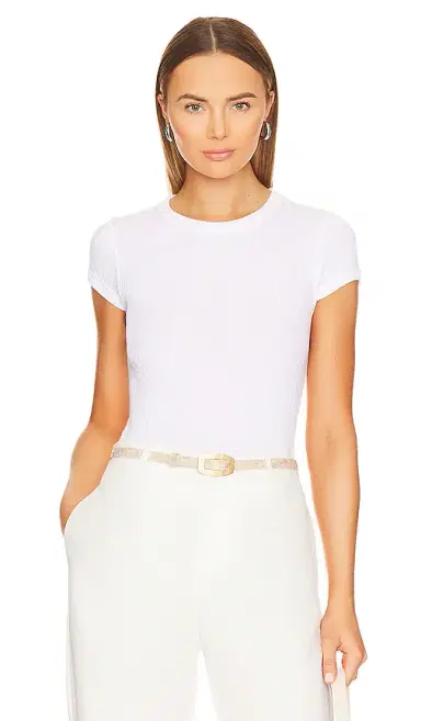 ENZA COSTA Pointelle Cap Sleeve Crew | Thumbnail 1 ENZA COSTA Pointelle Cap Sleeve Crew | Thumbnail 1