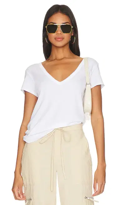 ENZA COSTA Perfect V Neck Top | Thumbnail 1 ENZA COSTA Perfect V Neck Top | Thumbnail 1