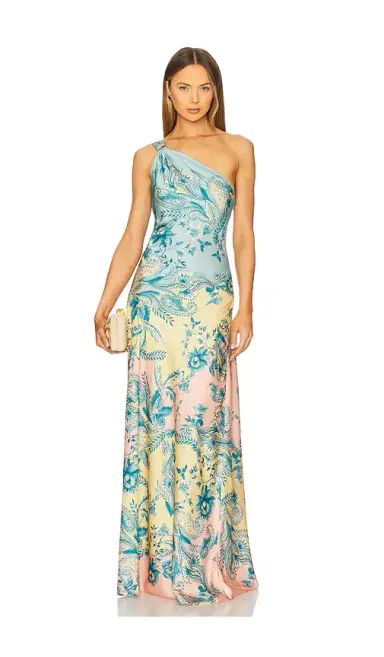 Hemant & Nandita One Shoulder Long Dress | Thumbnail 1 Hemant & Nandita One Shoulder Long Dress | Thumbnail 1