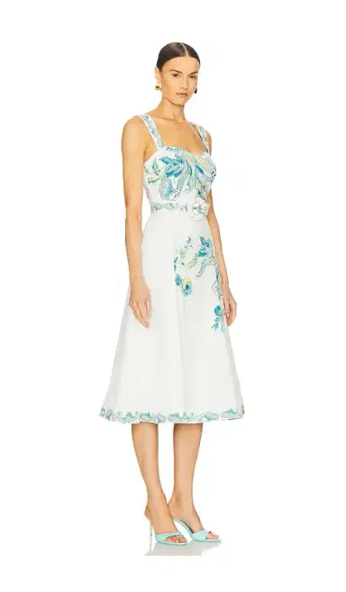 HEMANT AND NANDITA Midi Dress With Buckle Belt | Thumbnail 2 HEMANT AND NANDITA Midi Dress With Buckle Belt | Thumbnail 2