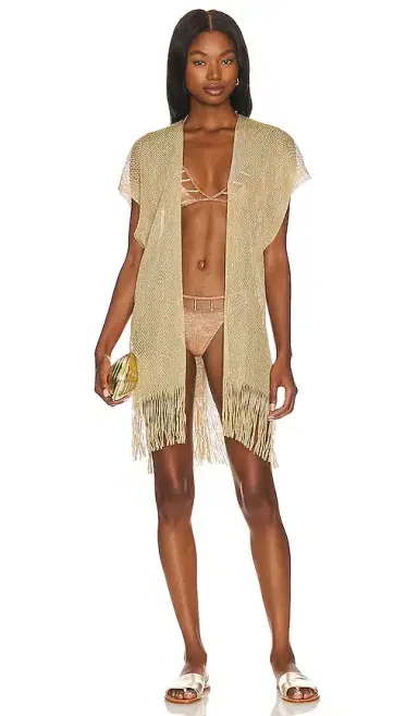 Luli Fama Finge Short Caftan | Thumbnail 2 Luli Fama Finge Short Caftan | Thumbnail 2