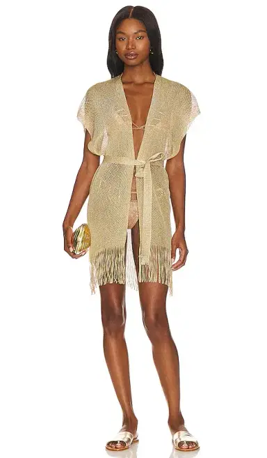 Luli Fama Finge Short Caftan | Thumbnail 1 Luli Fama Finge Short Caftan | Thumbnail 1