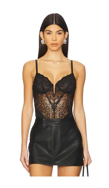 Fleur du Mal Bianca Lace Bodysuit | Thumbnail 1 Fleur du Mal Bianca Lace Bodysuit | Thumbnail 1