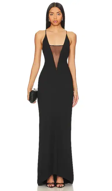 The Sei Plunge Gown With Mesh | Thumbnail 1 The Sei Plunge Gown With Mesh | Thumbnail 1