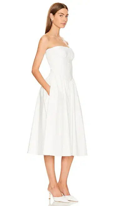 Amanda Uprichard Strapless Holland Dress | Thumbnail 2 Amanda Uprichard Strapless Holland Dress | Thumbnail 2