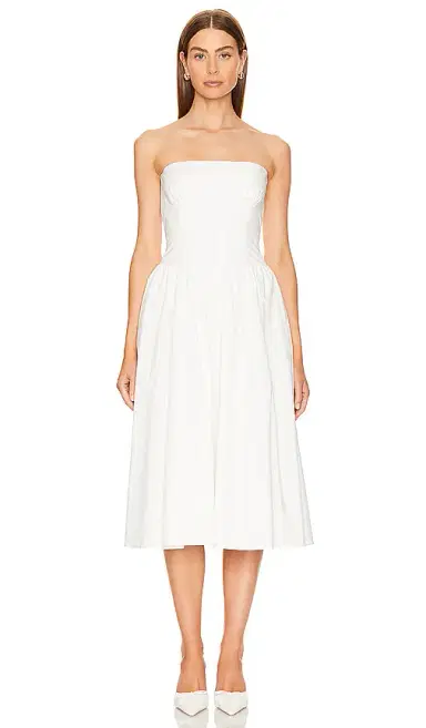 Amanda Uprichard Strapless Holland Dress | Thumbnail 1 Amanda Uprichard Strapless Holland Dress | Thumbnail 1