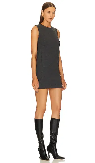 Norma Kamali Sleeveless Tailored Terry Mini Dress | Thumbnail 2 Norma Kamali Sleeveless Tailored Terry Mini Dress | Thumbnail 2