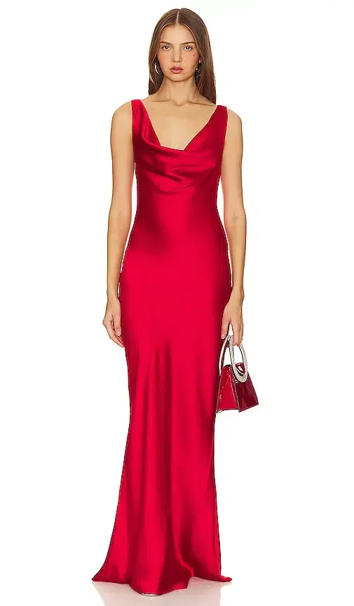Deep Drape Neck Gown Deep Drape Neck Gown