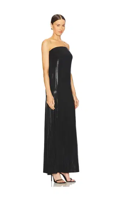Norma Kamali Strapless Tailored Side Slit Gown | Thumbnail 2 Norma Kamali Strapless Tailored Side Slit Gown | Thumbnail 2