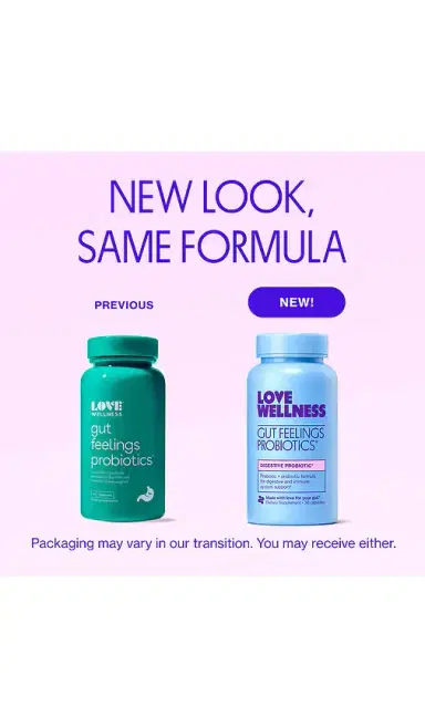 Love Wellness Gut Feelings Probiotics Capsules | Thumbnail 2 Love Wellness Gut Feelings Probiotics Capsules | Thumbnail 2