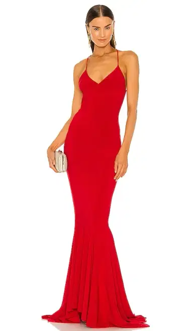 Norma Kamali X REVOLVE Low Back Slip Mermaid Fishtail Gown | Thumbnail 2 Norma Kamali X REVOLVE Low Back Slip Mermaid Fishtail Gown | Thumbnail 2