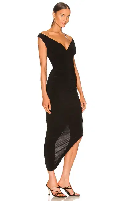 Norma Kamali Tara Side Drape Gown | Thumbnail 2 Norma Kamali Tara Side Drape Gown | Thumbnail 2