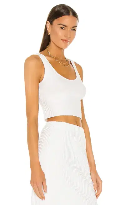 Enza Costa Rib Sweater Knit Cropped Scoop Tank | Thumbnail 2 Enza Costa Rib Sweater Knit Cropped Scoop Tank | Thumbnail 2