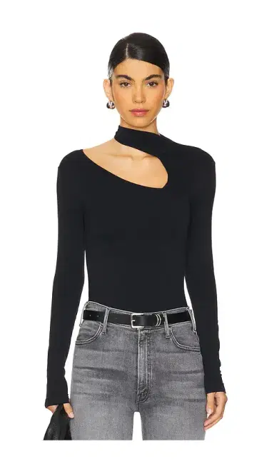 Free People x Intimately FP Cut It Out Seamless Long Sleeve Top In Black | Thumbnail 1 Free People x Intimately FP Cut It Out Seamless Long Sleeve Top In Black | Thumbnail 1