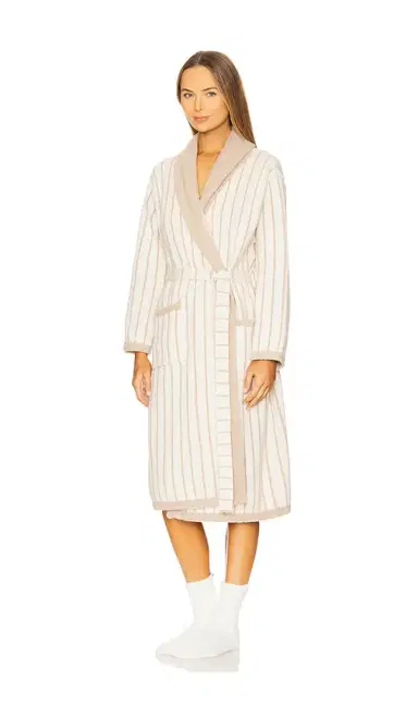 Barefoot Dreams CozyChic Cotton Pinstripe Robe | Thumbnail 2 Barefoot Dreams CozyChic Cotton Pinstripe Robe | Thumbnail 2