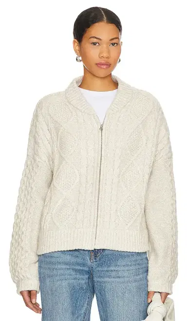Central Park West Savannah Zip Up Sweater | Thumbnail 2 Central Park West Savannah Zip Up Sweater | Thumbnail 2